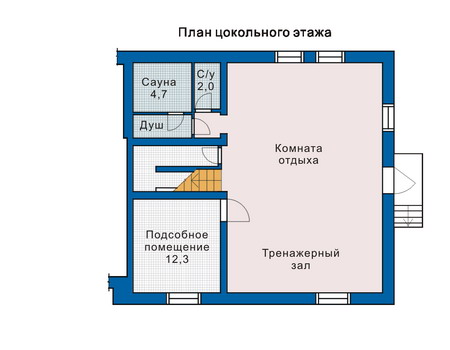 План цокольного этажа :: Проект 51-22